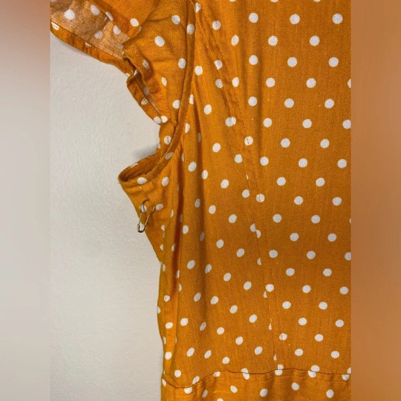 ✨Host Pick ✨ NWOT Rachel Parcell Linen Blend Polka  Dot Button Down Midi Dress - Picture 9 of 9